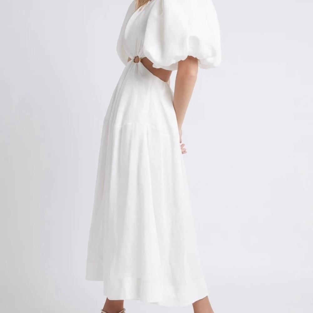 Aje - Vanades Cut Out Ring Midi Dress (Ivory) - Picture 4 of 5